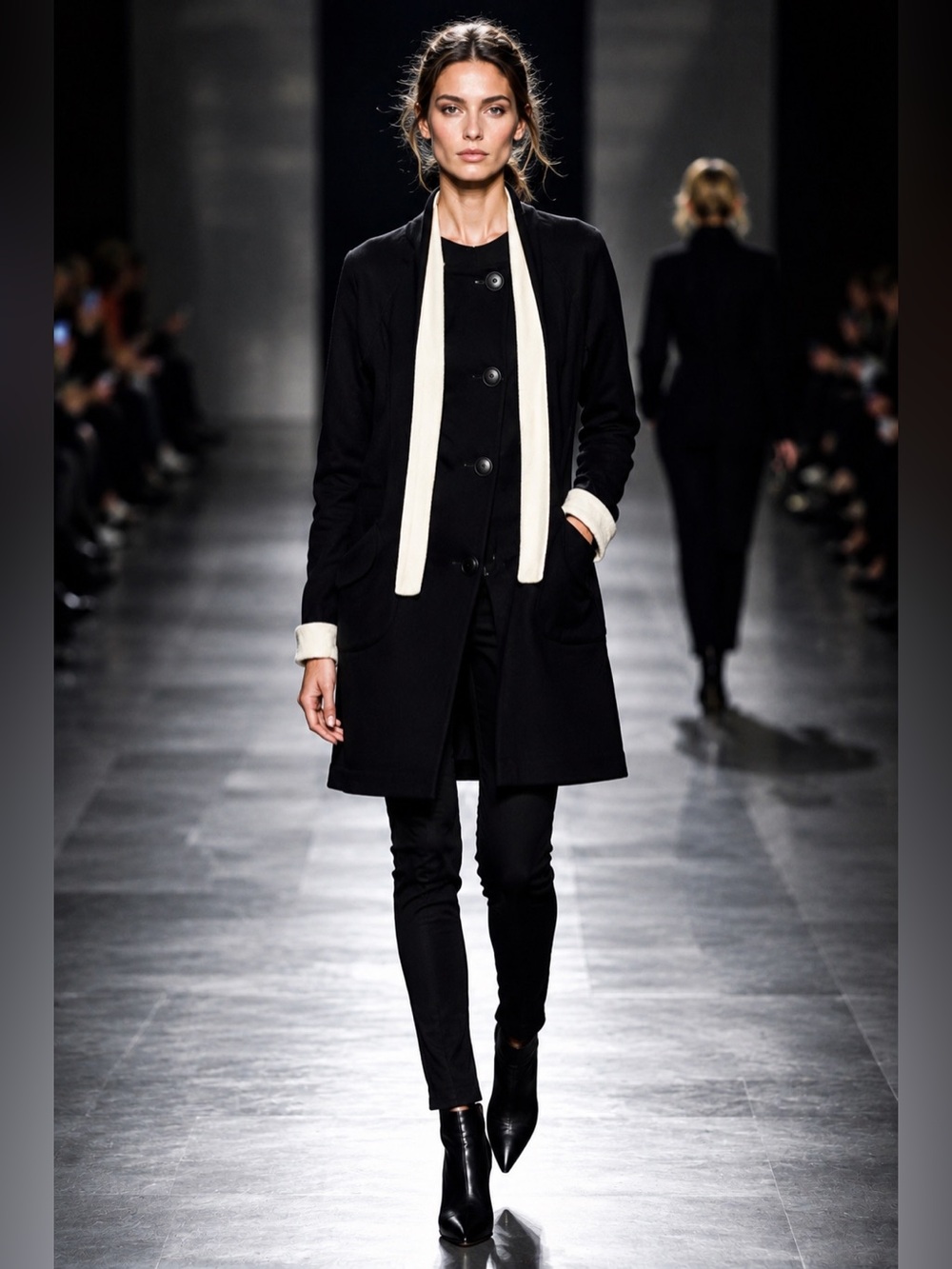 LIQUID Elegant Black Women's Coat